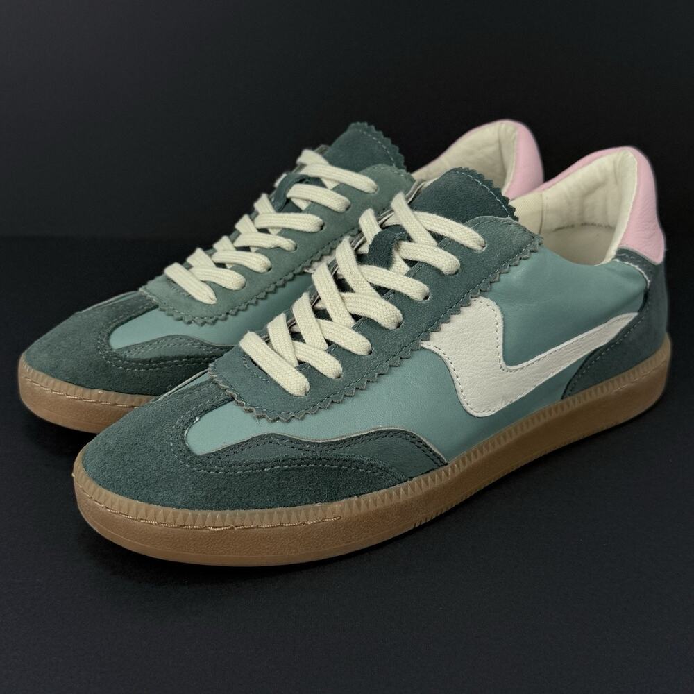 Dolce Vita Teal Pink Suede Sneakers Women’s Size 7.5 Fashion Trendy New No Box